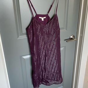 Sassy purple dress with sparkly black sequin!